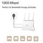 TP-LINK TL-PA7017P v4 Powerline για Ενσύρματη Σύνδεση με Passthrough Πρίζα και Θύρα Gigabit Ethernet