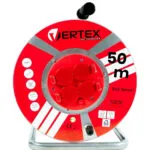 Vertex Μπαλαντέζα Καρούλι 4 Θέσεων με Καλώδιο 50m Διατομή 3 x 2.5mm² και Γείωση Στεγανή PB50METAL
