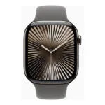 Apple Watch Series 10 Cellular Titanium 46mm Αδιάβροχο με eSIM και Παλμογράφο (Natural - Stone Grey Sport Band - M/L)