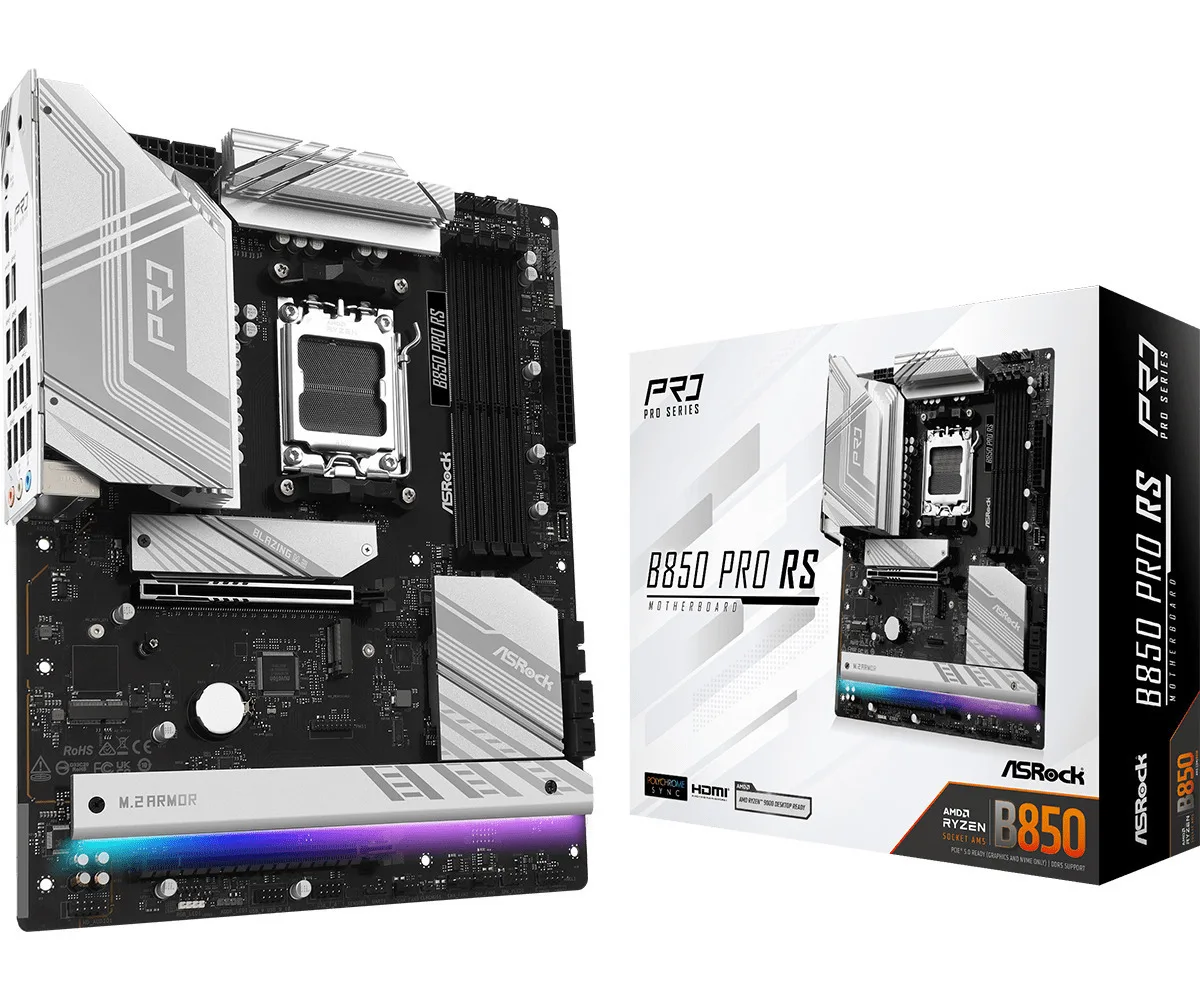 ASRock B850 PRO RS Motherboard ATX με AMD AM5 Socket 90-MXBQK0-A0UAYZ - Image 1
