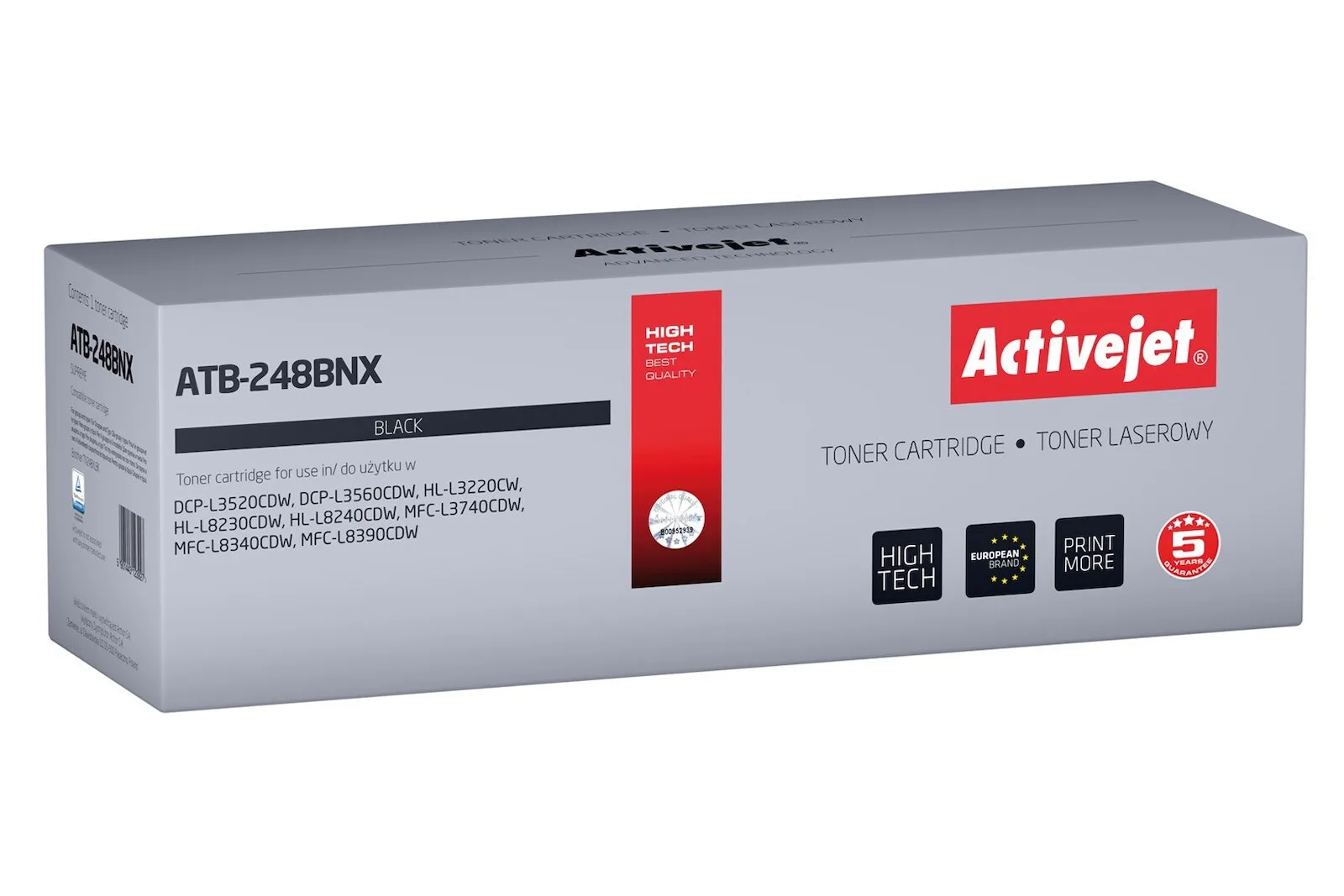 Active Jet Συμβατό Toner για Laser Εκτυπωτή Brother TN248XLBK 3000 Σελίδων Μαύρο (ATB-248BNX) - Image 1