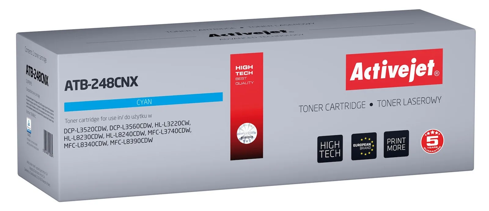 20250122103021_active_jet_symvato_toner_gia_laser_ektypoti_brother_tn248xlc_2300_selidon_mayro_atb_248cnx Active Jet Συμβατό Toner για Laser Εκτυπωτή Brother TN248XLC 2300 Σελίδων Μαύρο (ATB-248CNX) - Image 1