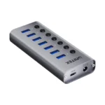 Unitek USB 3.0 Hub 8 Θυρών με σύνδεση USB-A Γκρι (H1314A01-EU)