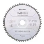 Metabo Δίσκος Κοπής Αλουμινίου με 58 Δόντια 216mm 628443000