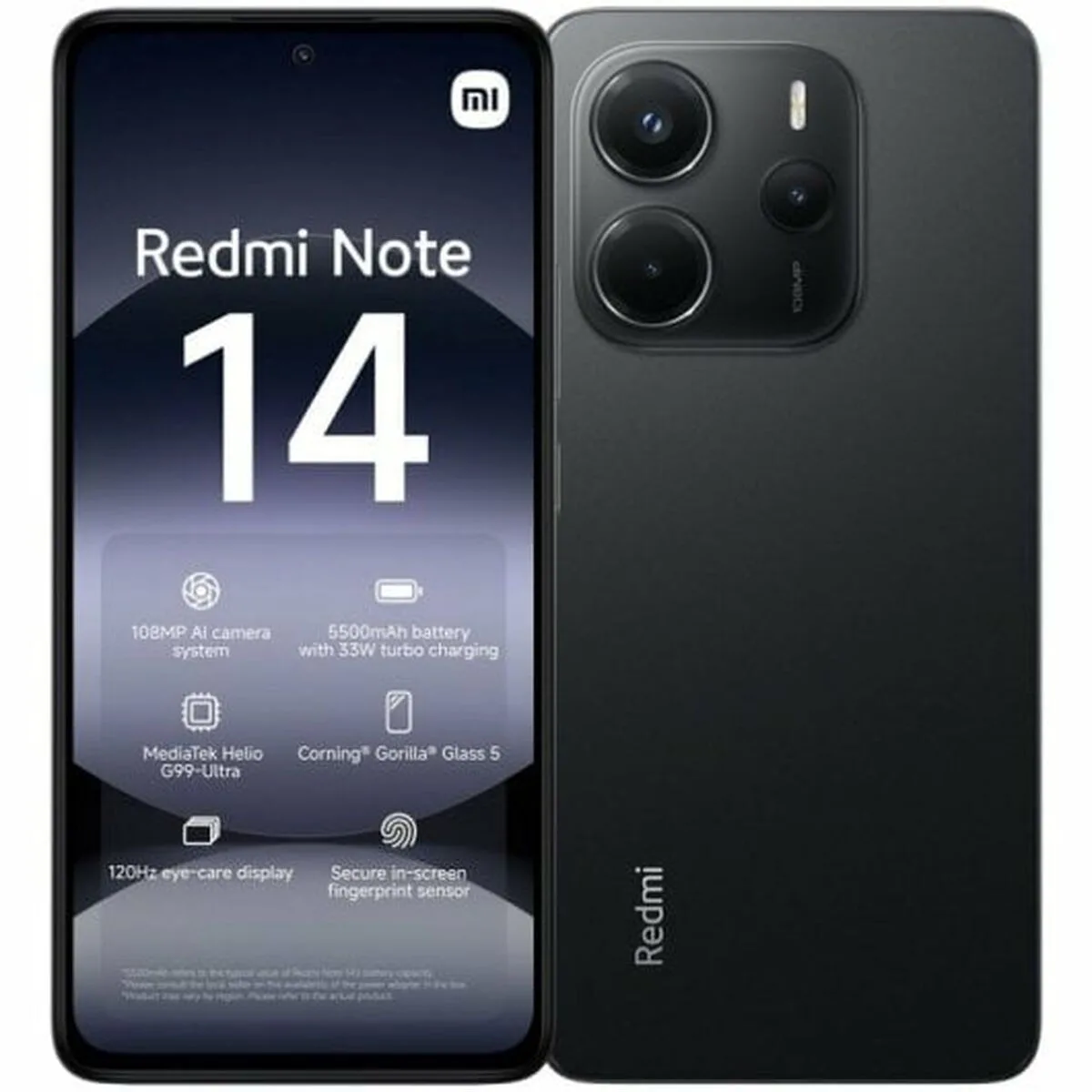 Xiaomi Redmi Note 14 4G NFC Dual SIM (8/256GB) Midnight Black - Image 1