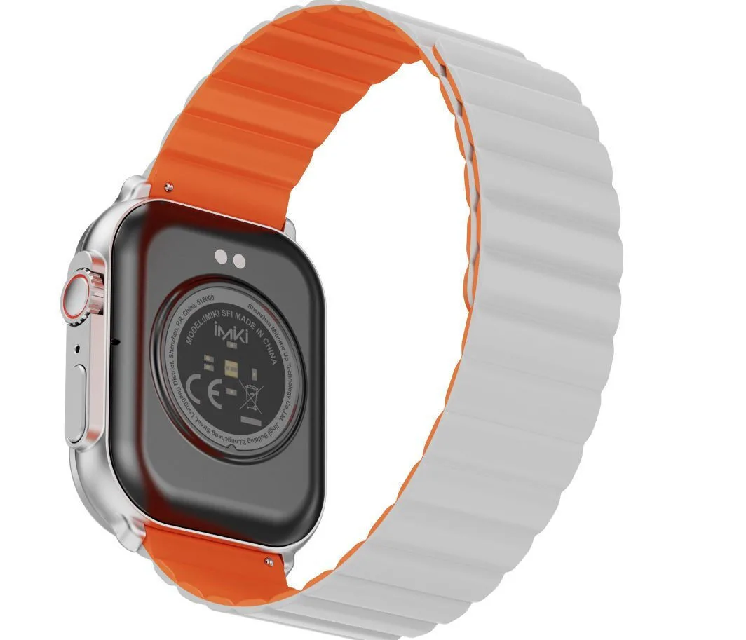 20250124105454_a2ec28b7 Imiki Frame Pro SF1 Smartwatch με Παλμογράφο (Silver) - Image 1