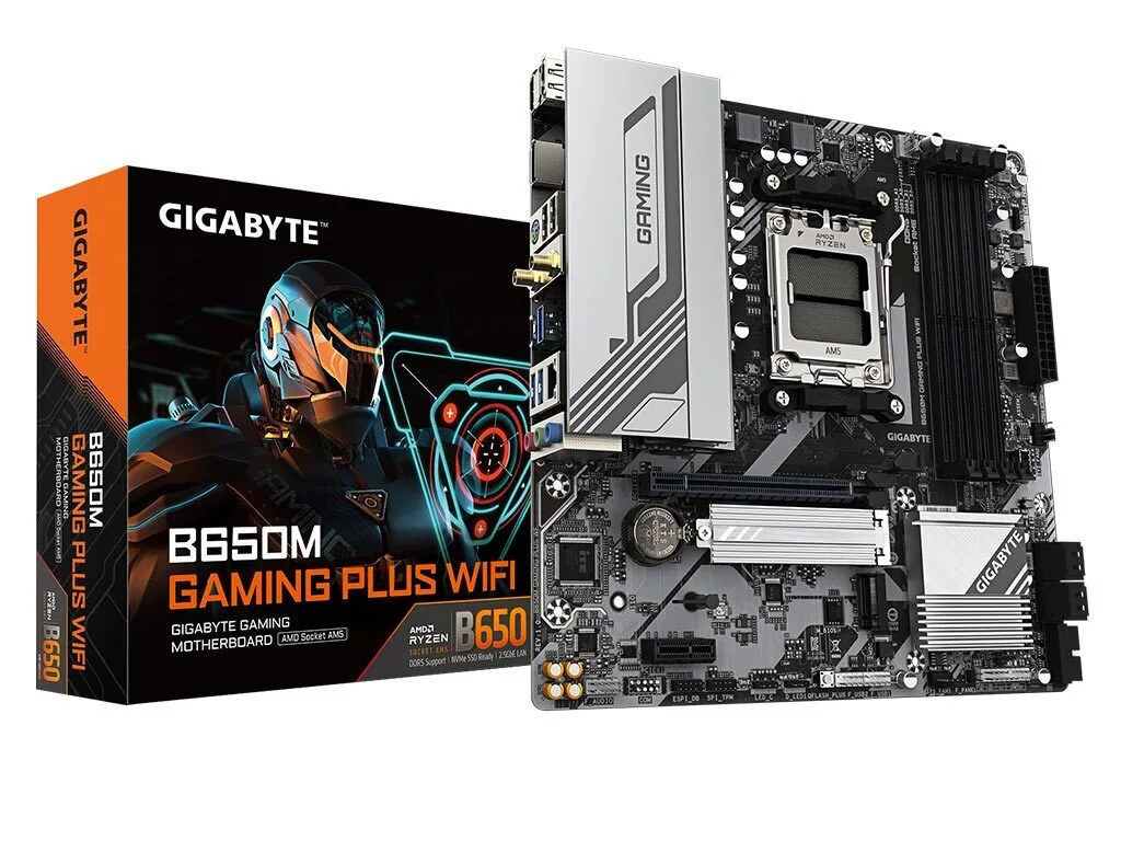 Gigabyte B650M Gaming Plus WiFi rev. 1.x Motherboard Micro ATX με AMD AM5 Socket - Image 1