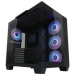 LC-Power 809B Gaming Midi Tower Κουτί Υπολογιστή με Πλαϊνό Παράθυρο και RGB Φωτισμό Dark Storm_X