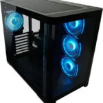 LC-Power Gaming 8001B Pro-Storm Light Midi Tower Κουτί Υπολογιστή με Πλαϊνό Παράθυρο και RGB Φωτισμό Μαύρο