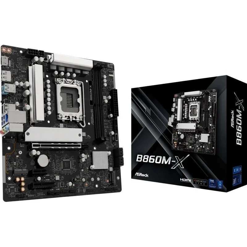 ASRock B860M-X Motherboard Micro ATX με Intel 1851 Socket 90-MXBRX0-A0UAYZ - Image 1