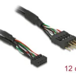 DeLock USB 2.0 pin header female 2.00 mm 10 pin to USB 2.0 pin header male 2.54 mm 10 pin 12 cm 41977