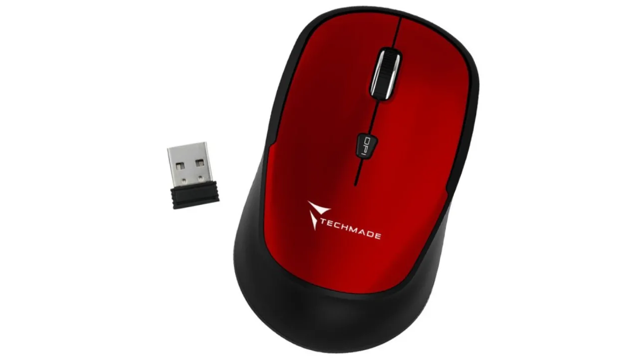 20250129104820_61d1eb48 Techmade TM-XJ35 Ασύρματο Ποντίκι Κόκκινο - Image 1