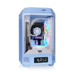 Thermaltake The Tower 250 Gaming Mini Tower Κουτί Υπολογιστή με Πλαϊνό Παράθυρο και RGB Φωτισμό Hydrangea Blue