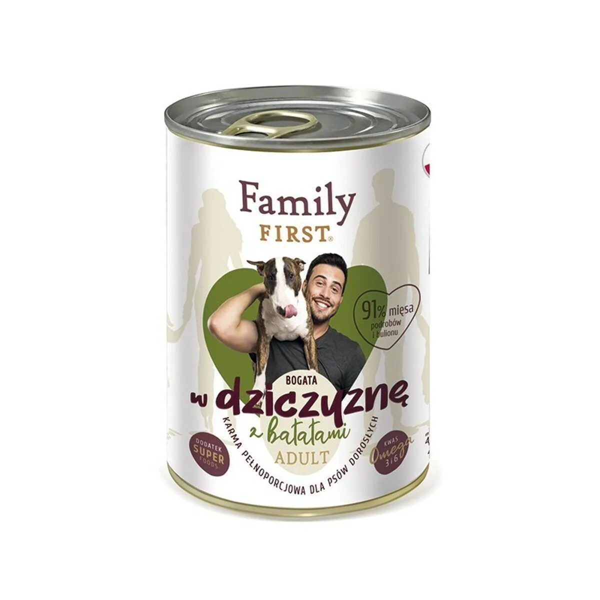 20250129170235_family_first_ygri_trofi_skylou_me_elafi_se_konserva_400gr_ff_19032 Family First Υγρή Τροφή Σκύλων σε Κονσέρβα με Ελάφι χωρίς Γλουτένη 400gr FF-19032 - Image 1