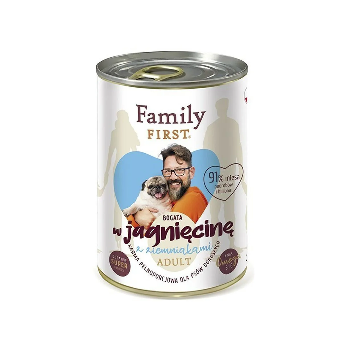 20250129170302_family_first_ygri_trofi_skylou_me_arni_kai_patates_se_konserva_400gr_ff_19102 Family First Υγρή Τροφή Σκύλων σε Κονσέρβα με Αρνί και Πατάτες χωρίς Γλουτένη 400gr FF-19102 - Image 1