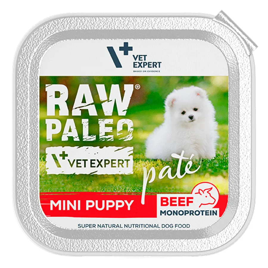 20250129170303_685b92f2 VetExpert Raw Paleo Υγρή Τροφή για Κουτάβια σε Ταψάκι με Βοδινό χωρίς Σιτηρά & Γλουτένη 150gr 1611D3905 - Image 1
