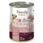 Family First Holidays Υγρή Τροφή για Κουτάβια σε Κονσέρβα με Κοτόπουλο και Κουνέλι χωρίς Γλουτένη 400gr FF-19080