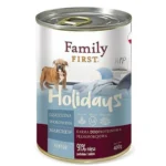 Family First Holidays Υγρή Τροφή για Κουτάβια σε Κονσέρβα με Βοδινό, Ελάφι και Καρότο χωρίς Γλουτένη 400gr FF-19081