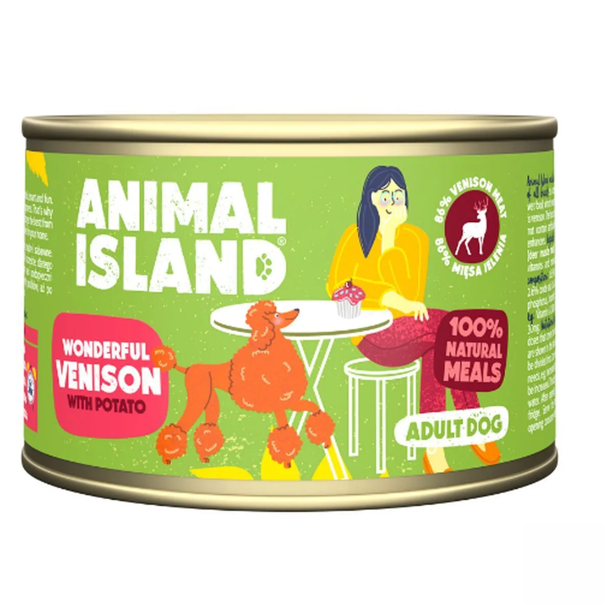 Animal Island Υγρή Τροφή Σκύλων σε Κονσέρβα με Ελάφι και Πατάτες χωρίς Γλουτένη 410gr - Image 1