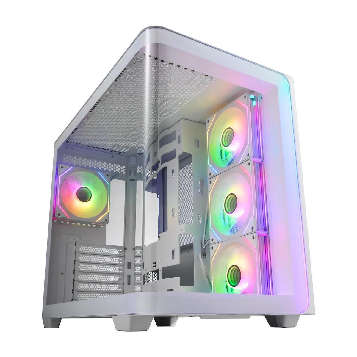 FSP/Fortron M580 Gaming Midi Tower Κουτί Υπολογιστή με Πλαϊνό Παράθυρο και RGB Φωτισμό Λευκό - Image 1