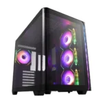 FSP/Fortron M580 Gaming Midi Tower Κουτί Υπολογιστή με Πλαϊνό Παράθυρο και RGB Φωτισμό Μαύρο