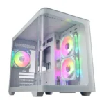 FSP/Fortron S380 Gaming Midi Tower Κουτί Υπολογιστή με Πλαϊνό Παράθυρο και RGB Φωτισμό Λευκό