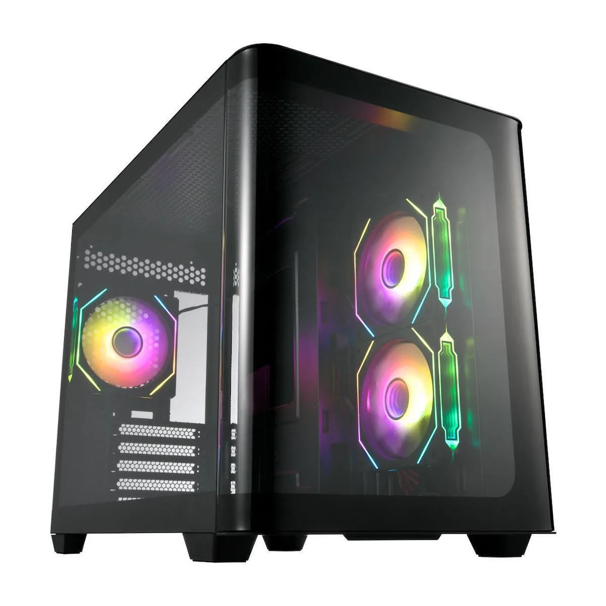 FSP/Fortron S380 Gaming Midi Tower Κουτί Υπολογιστή με Πλαϊνό Παράθυρο και RGB Φωτισμό Μαύρο - Image 1