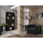 Βιβλιοθήκη Black 80x30x182εκ.