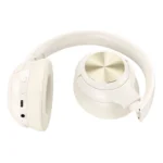 Hoco W54 Ασύρματα / Ενσύρματα Over Ear Ακουστικά με 30 ώρες Λειτουργίας Milky White