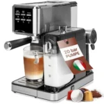 Profi Cook PC-ES-KA1266 Αυτόματη Μηχανή Espresso 1350W Πίεσης 20bar για Cappuccino Γκρι