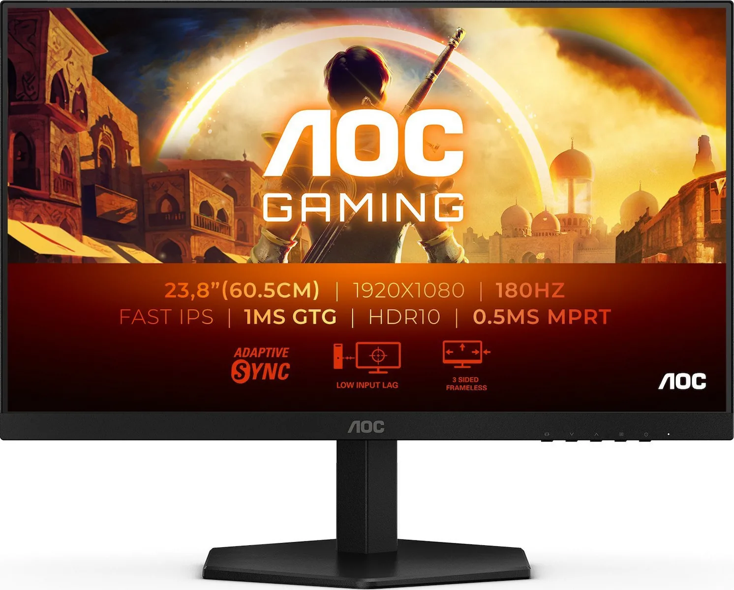 AOC 24G42E IPS HDR Gaming Monitor 23.8" FHD 1920x1080 180Hz με Χρόνο Απόκρισης 1ms GTG - Image 1