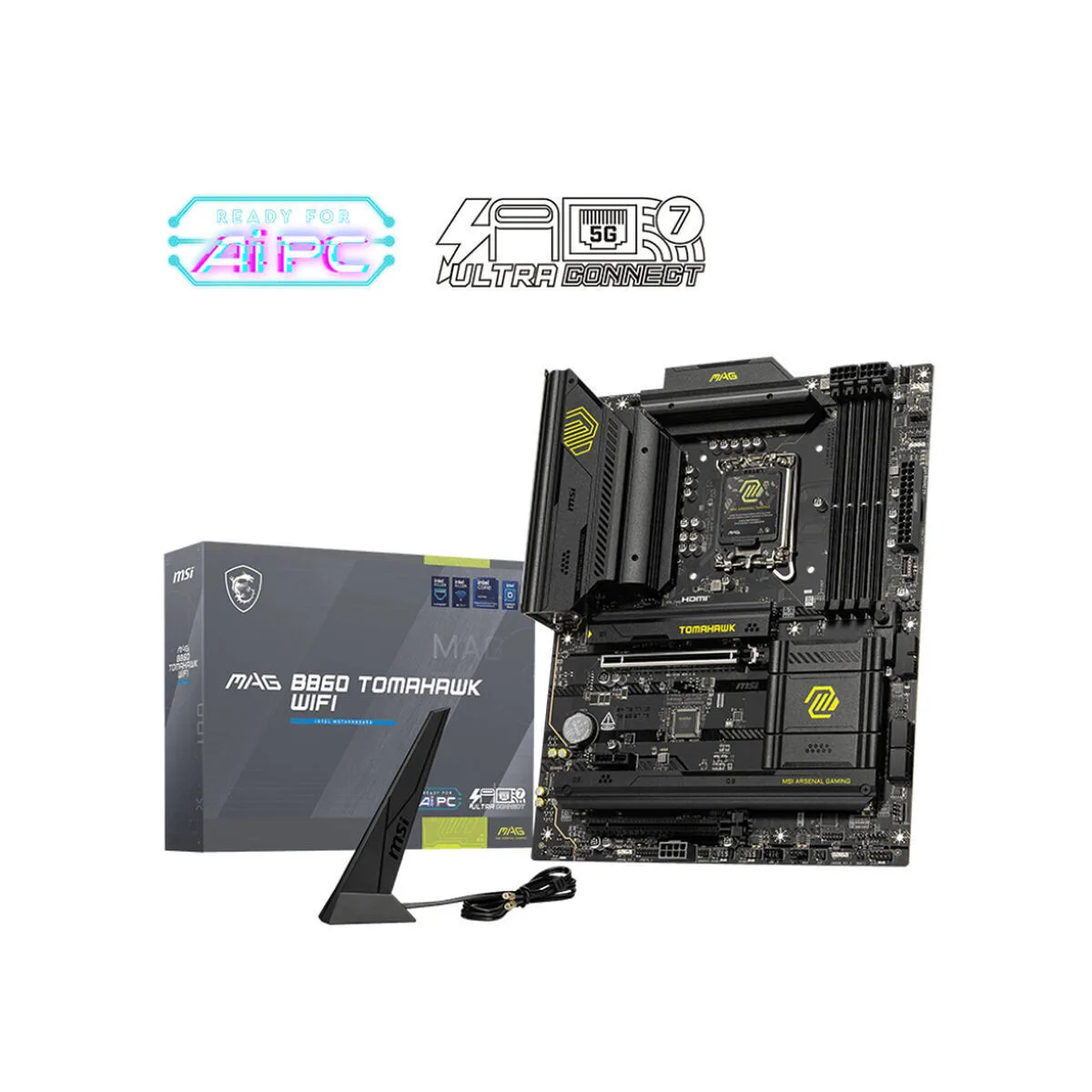 MSI MAG B860 Tomahawk WiFi Motherboard ATX με Intel 1851 Socket 7E39-001R - Image 1