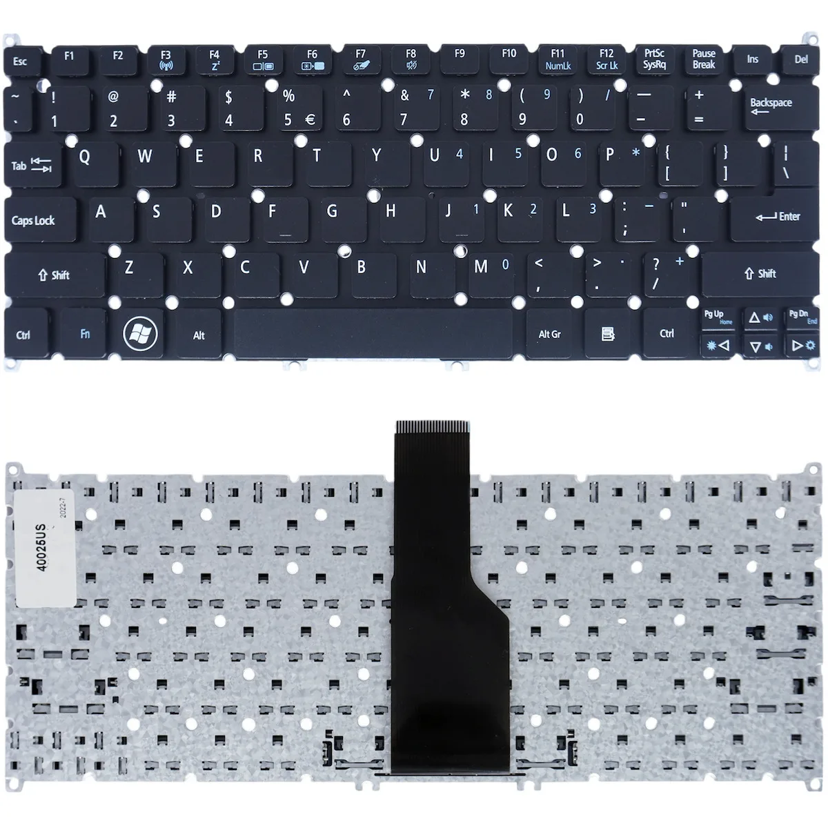 Πληκτρολόγιο Laptop Acer Aspire 9z.n7wsq.50u Aezhae00010 Kbi100a222 Nsk-r10pw Nsk-r10pw 0r Nsk-r10pw 0u Nsk-r1asc Pk130ns2a Pk130ns2b09 Pk130r02a00 Pk130r02b00 Pk130ro2a04 Pk130ro2a08 Pk130ro2b00 Us Keyboard Κωδ.40025us - Image 1