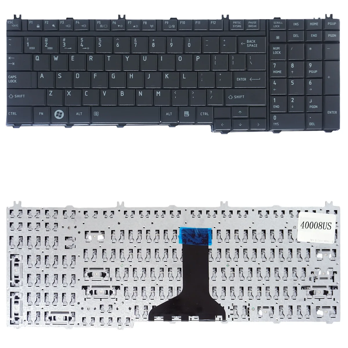 Πληκτρολόγιο Laptop Toshiba Satellite L350 L355 L355d A500 A505 L500 L505 9j.n9282.r1d Aebd3u00050 Aebd3t00130 9j.n9282.m01 Mp-06876b0-6987 Mp-06876gr-6988 Pk1304i01e0 Mp-08h76gr6698 Pk130741a17 Us Version Black Keyboard Κωδ.40008us - Image 1