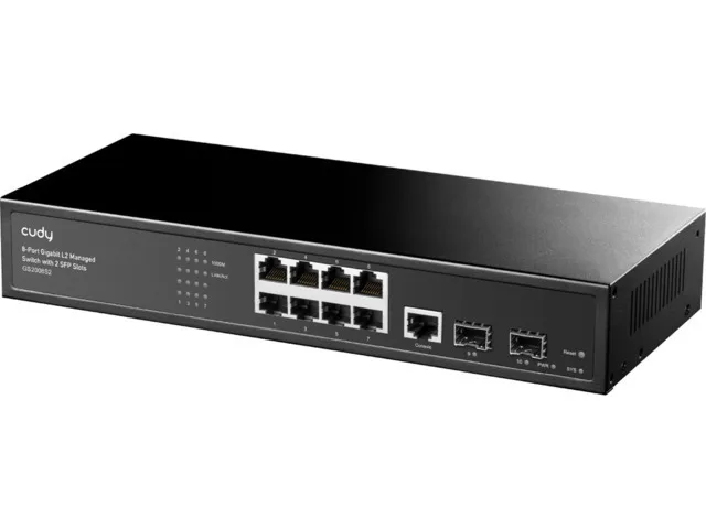 Cudy GS2008PS2 v1 Managed L2 PoE+ Switch με 8 Θύρες Gigabit (1Gbps) Ethernet και 2 SFP Θύρες - Image 1