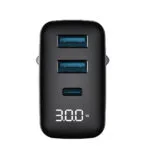 Havit Φορτιστής Χωρίς Καλώδιο GaN με 2 Θύρες USB-A και Θύρα USB-C 30W Quick Charge 2.0 / Quick Charge 3.0 Μαύρος (UCLE001)