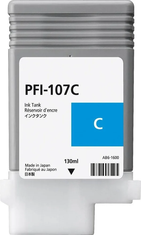 Μελάνι Canon Συμβατό Pfi-107 C 130ml Σελίδες:6000 Cyan 680 570 685 770 780 785 - Image 1