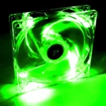 Akyga AW-12A-BG Case Fan 120mm με Πράσινο Φωτισμό και Σύνδεση 4-Pin Molex Διάφανο