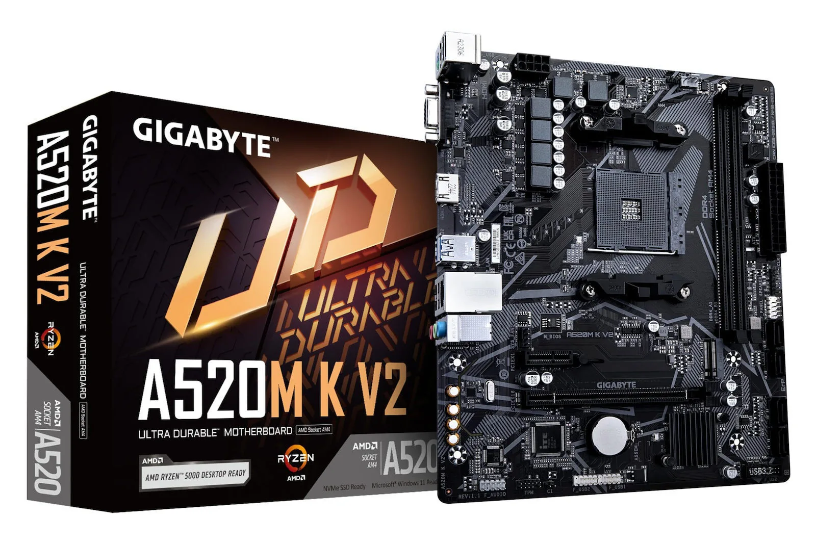 20250211102022_gigabyte_a520m_k_v2_rev_1_0_motherboard_micro_atx_me_amd_am4_socket Gigabyte A520M K V2 rev. 1.0 Motherboard Micro ATX με AMD AM4 Socket - Image 1