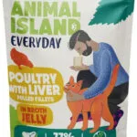 Animal Island Υγρή Τροφή για Γάτες σε Φακελάκι με Πουλερικά και Συκώτι 12x85gr