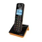 Alcatel S280 Ασύρματο Τηλέφωνο με Ελληνικό Μενού Μαύρο/Πορτοκαλί