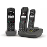 Gigaset AE690A Ασύρματο Τηλέφωνο Trio με Ελληνικό Μενού Γκρι