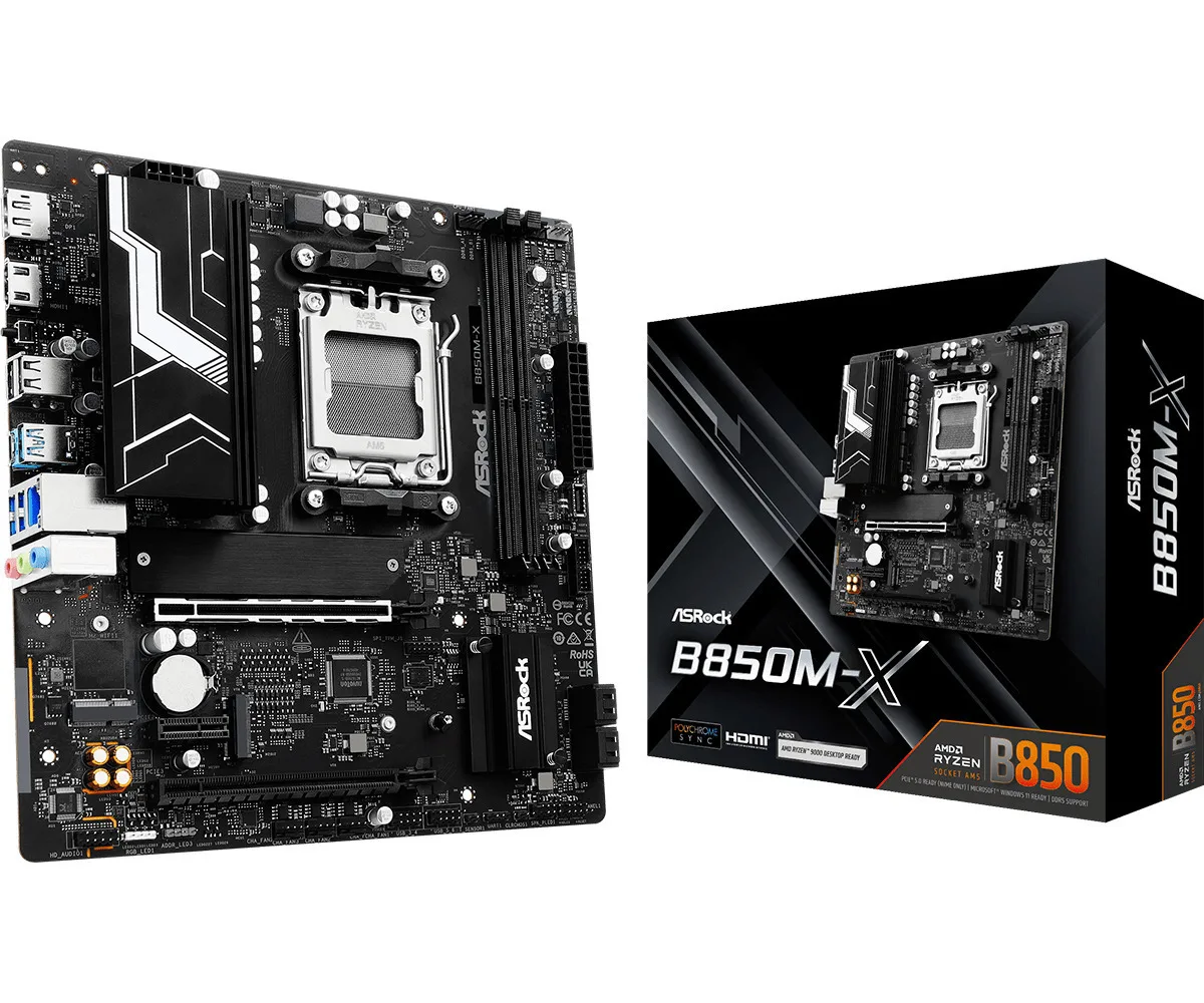 ASRock B850M-X Motherboard Micro ATX με AMD AM5 Socket 90-MXBR10-A0UAYZ - Image 1