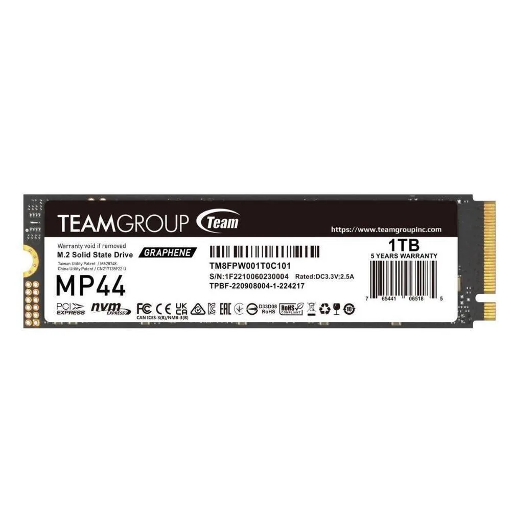 20250217144815_teamgroup_mp44_graphene_ssd_1tb_m_2_nvme_pci_express_4_0_tm8fpw001t0c101 TeamGroup MP44 Graphene SSD 1TB τύπου M.2 με σύνδεση PCI Express 4.0 (PS5 Compatible) TM8FPW001T0C101 - Image 1