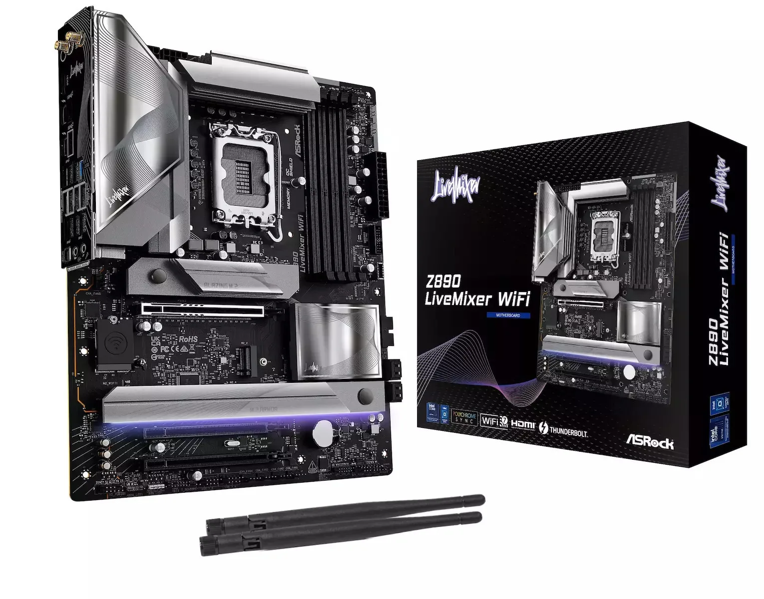 ASRock Z890 LiveMixer WiFi Motherboard ATX με Intel 1851 Socket 90-MXBPE0-A0UAYZ - Image 1