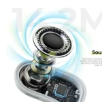 Havit OWS915 Open Ear Bluetooth Handsfree Ακουστικά με Αντοχή στον Ιδρώτα και Θήκη Φόρτισης Λευκά