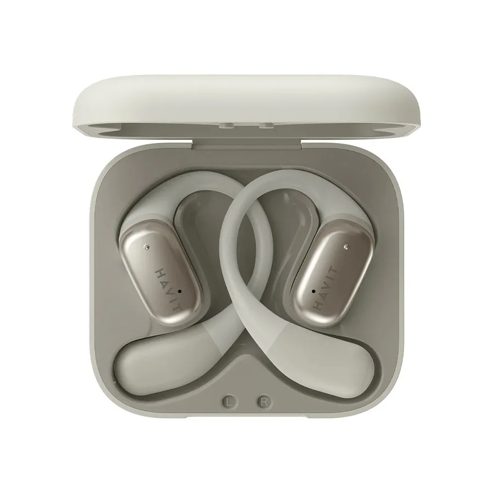 20250218155735_009e1650 Havit OWS902 Open Ear Bluetooth Handsfree Ακουστικά με Αντοχή στον Ιδρώτα και Θήκη Φόρτισης Γκρι - Image 1