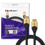 Qoltec HDMI 2.1 Cable HDMI male - HDMI male 1m Χρυσό (50354)