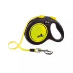 Flexi Leash New Classic M Ταινία 5m Έως 25kg Κίτρινο Νέον