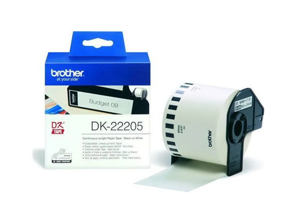 Brother Ταινία Ετικετογράφου 30.5m x 62mm σε Λευκό Χρώμα DK-22205 - Image 1
